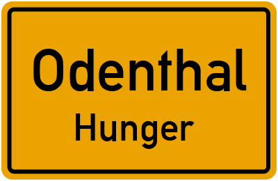 Ortsschild Odenthal Hunger