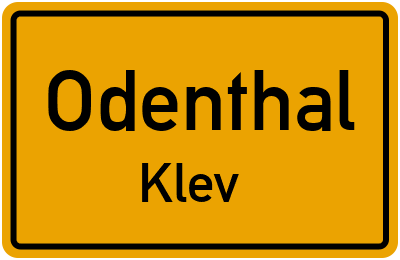 Ortsschild Odenthal Klev