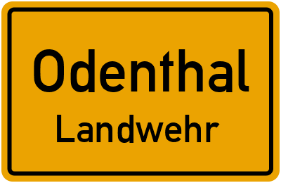 Ortsschild Odenthal Landwehr