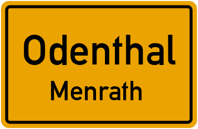 Ortsschild Odenthal Menrath