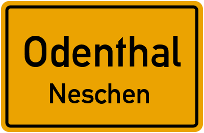 Ortsschild Odenthal Neschen