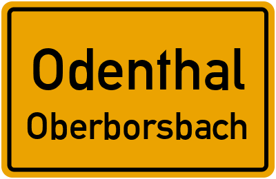 Ortsschild Odenthal Oberborsbach