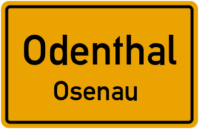 Ortsschild Odenthal Osenau