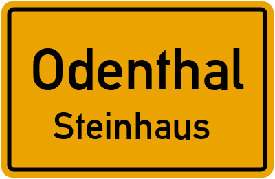 Ortsschild Odenthal Steinhaus