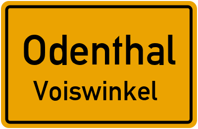 Ortsschild Odenthal Voiswinkel