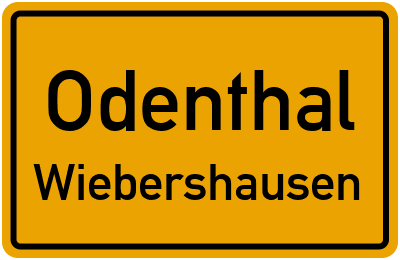 Ortsschild Odenthal Wiebershausen