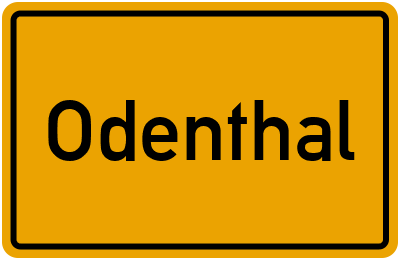 Ortsschild von Gemeinde Odenthal in Nordrhein-Westfalen