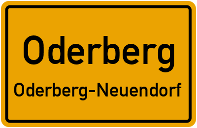 Straßenverzeichnis Oderberg Oderberg-Neuendorf