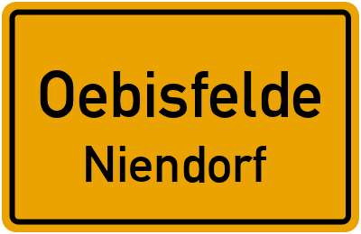 Ortsschild Oebisfelde Niendorf
