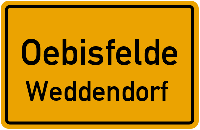 Ortsschild Oebisfelde Weddendorf