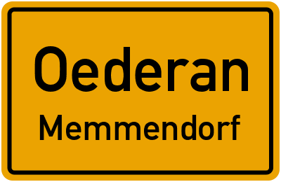 Straßenverzeichnis Oederan Memmendorf