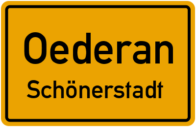 Ortsschild Oederan Schönerstadt