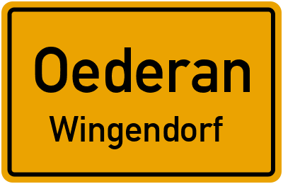 Ortsschild Oederan Wingendorf