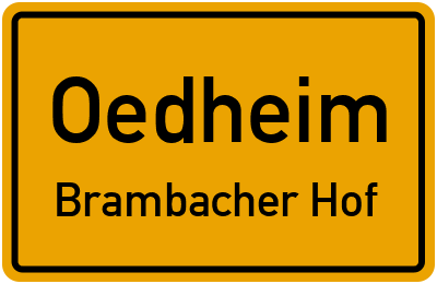 Straßenverzeichnis Oedheim Brambacher Hof