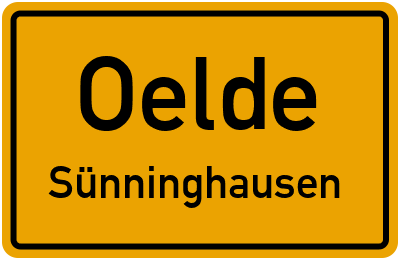 Ortsschild Oelde Sünninghausen