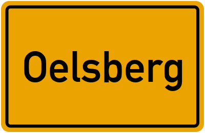 Ortsschild von Oelsberg in Rheinland-Pfalz