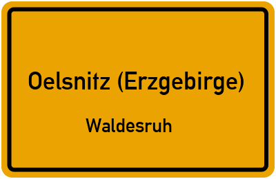 Straßenverzeichnis Oelsnitz (Erzgebirge) Waldesruh