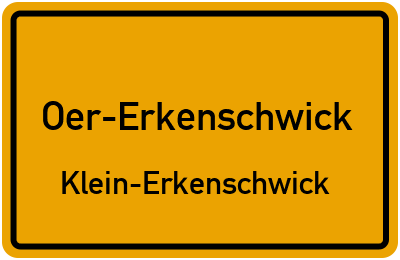 Ortsschild Oer-Erkenschwick Klein-Erkenschwick