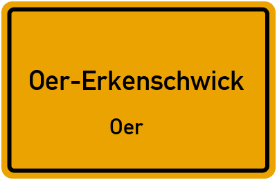 Ortsschild Oer-Erkenschwick Oer