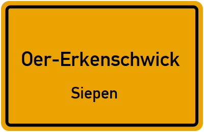 Straßenverzeichnis Oer-Erkenschwick Siepen