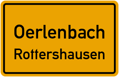 Ortsschild Oerlenbach Rottershausen