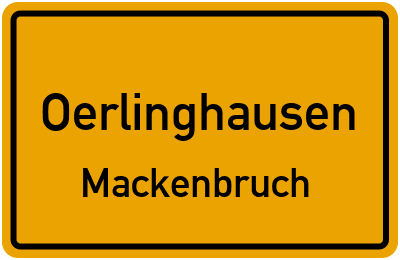 Straßenverzeichnis Oerlinghausen Mackenbruch