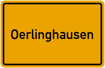 Ortsschild von Stadt Oerlinghausen in Nordrhein-Westfalen