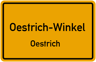 Ortsschild Oestrich-Winkel Oestrich