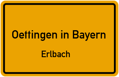 Straßenverzeichnis Oettingen in Bayern Erlbach