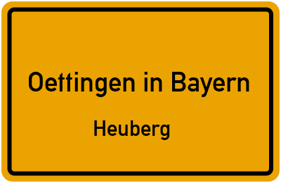Straßenverzeichnis Oettingen in Bayern Heuberg