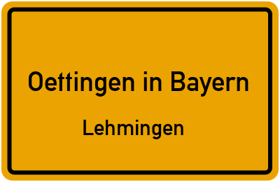 Straßenverzeichnis Oettingen in Bayern Lehmingen