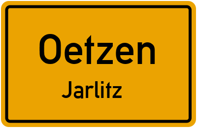 Ortsschild Oetzen Jarlitz