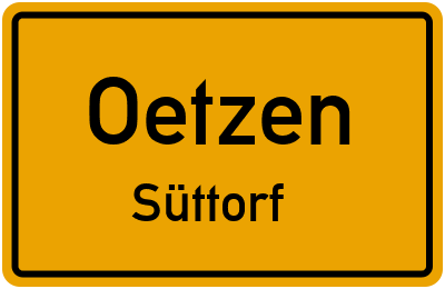 Ortsschild Oetzen Süttorf