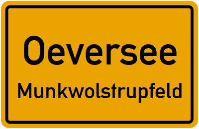 Straßenverzeichnis Oeversee Munkwolstrupfeld