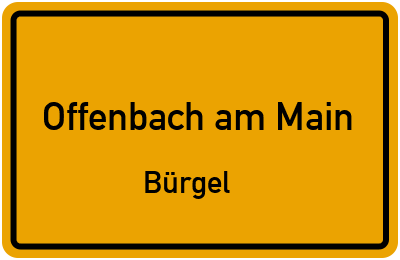 Straßenverzeichnis Offenbach am Main Bürgel