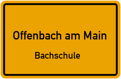 Straßenverzeichnis Offenbach am Main Bachschule