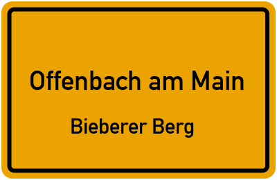 Straßenverzeichnis Offenbach am Main Bieberer Berg