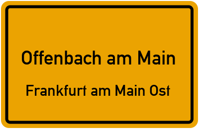 Straßenverzeichnis Offenbach am Main Frankfurt am Main Ost