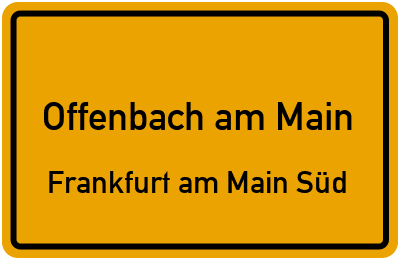 Straßenverzeichnis Offenbach am Main Frankfurt am Main Süd