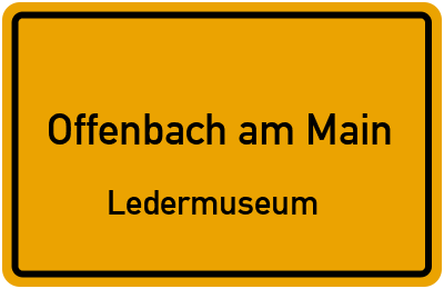 Straßenverzeichnis Offenbach am Main Ledermuseum