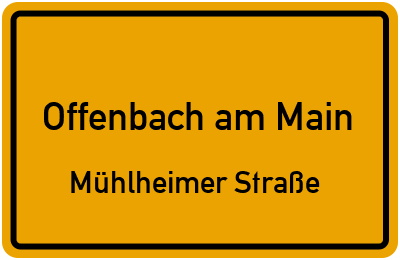 Straßenverzeichnis Offenbach am Main Mühlheimer Straße