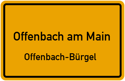 Straßenverzeichnis Offenbach am Main Offenbach-Bürgel
