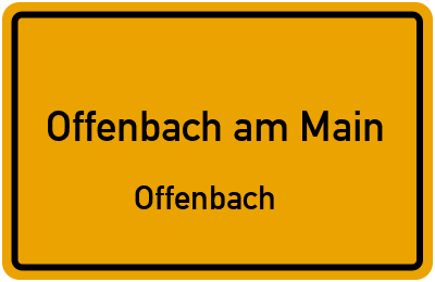 Straßenverzeichnis Offenbach am Main Offenbach
