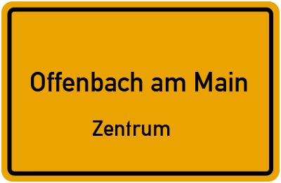 Straßenverzeichnis Offenbach am Main Zentrum