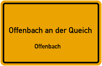 Straßenverzeichnis Offenbach an der Queich Offenbach