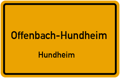 Straßenverzeichnis Offenbach-Hundheim Hundheim
