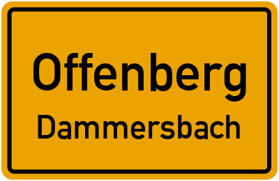 Ortsschild Offenberg Dammersbach