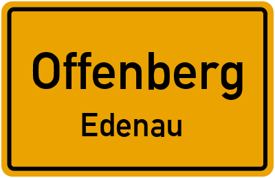 Ortsschild Offenberg Edenau