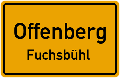 Ortsschild Offenberg Fuchsbühl