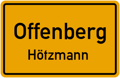 Ortsschild Offenberg Hötzmann